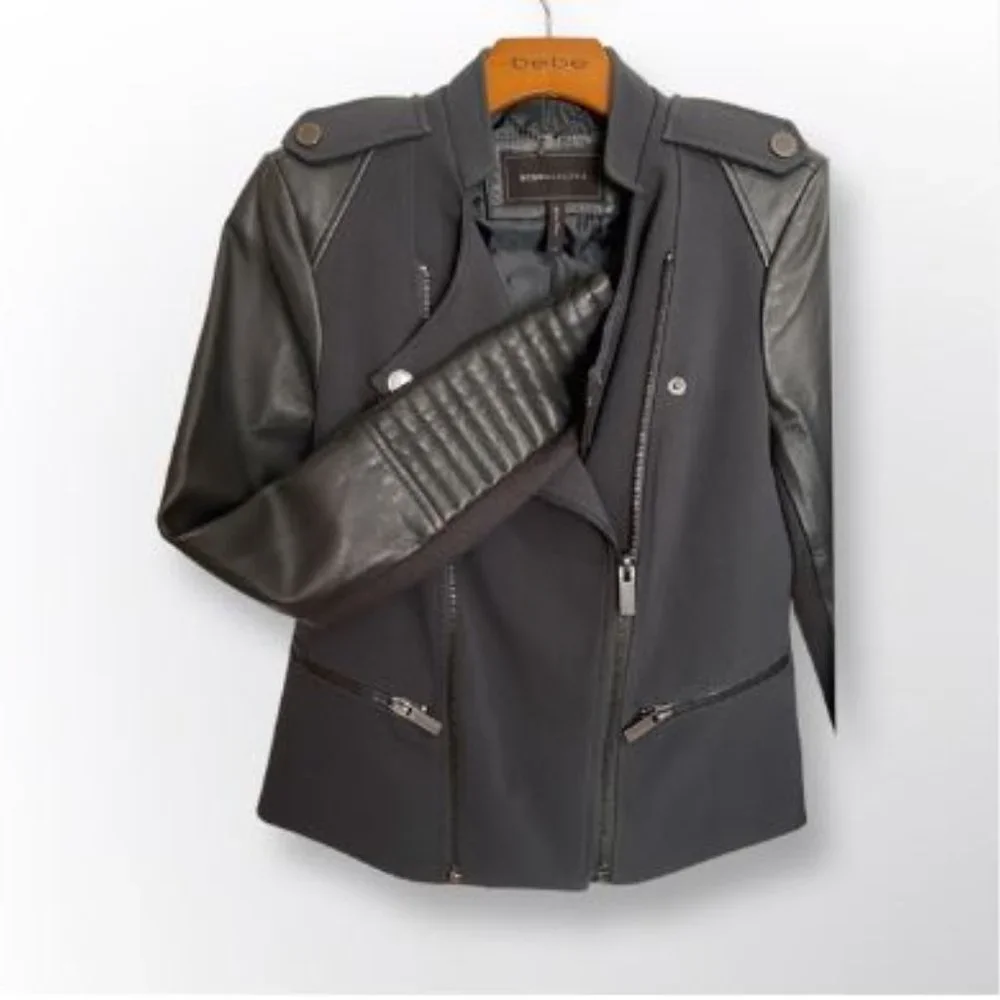 BCBGMAXAZRIA Fern Ava Moto Jacket | XS - Picture 1 of 15